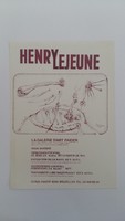 Affiche pour l'exposition <strong><em>Henry Lejeune</em></strong>, Galerie d'art Faider (Bruxelles), du 24 mars au 5 avril 1977